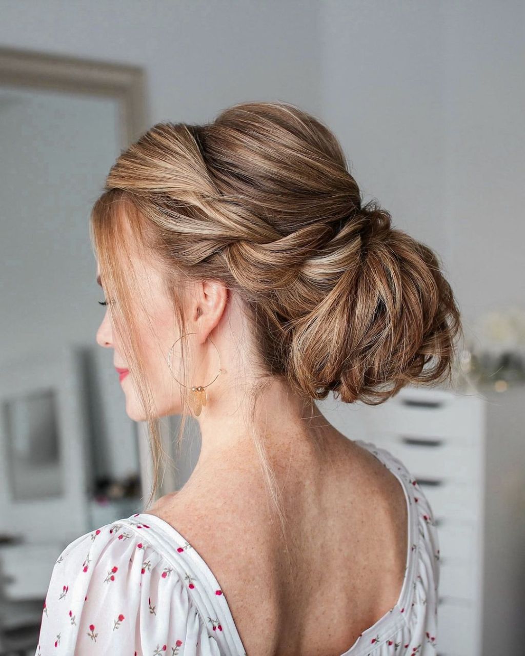 Blonde Twisted Low Bun With Side Bangs — Classy Twisted Styles
