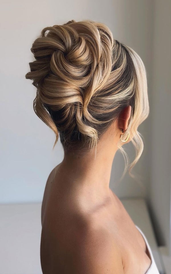 Voluminous Blonde Twisted Updo With Curls — Classy Twisted Styles
