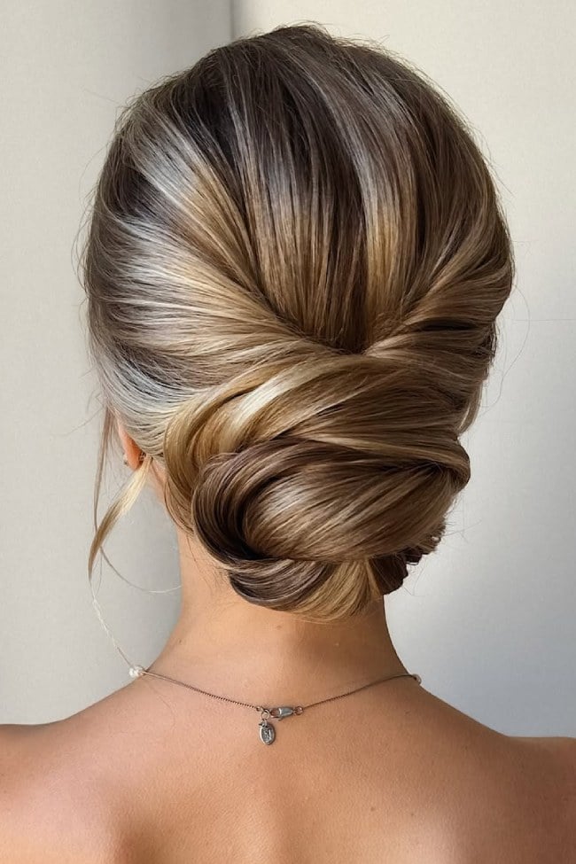 Dark Blonde Twisted Low Bun With Dimension — Classy Twisted Styles