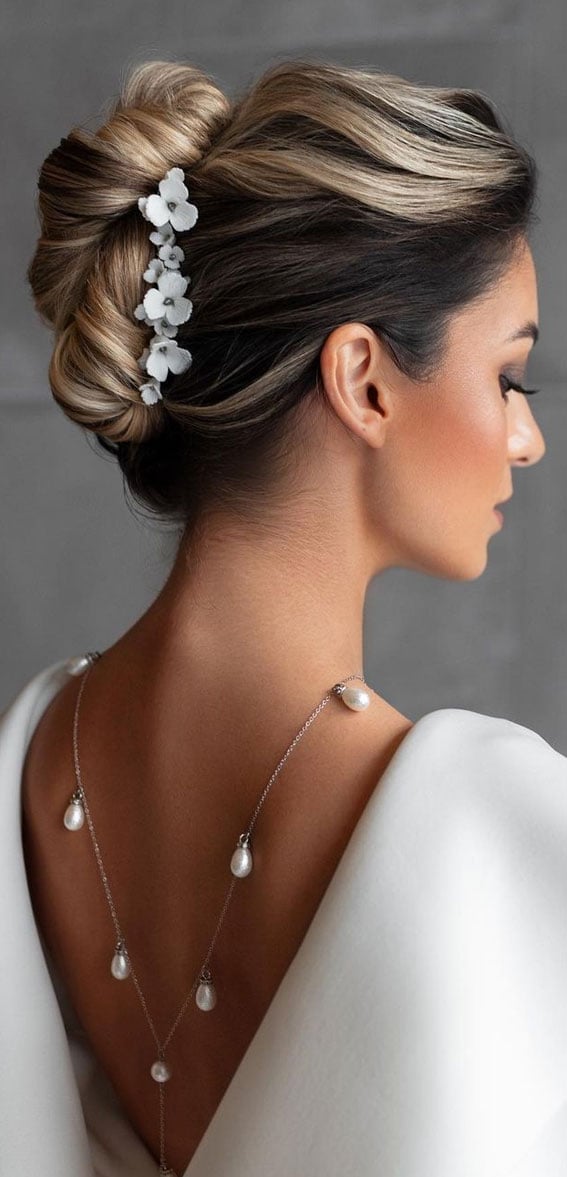 Elegant Blonde Updo With Wispy Tendrils — Classy Twisted Styles