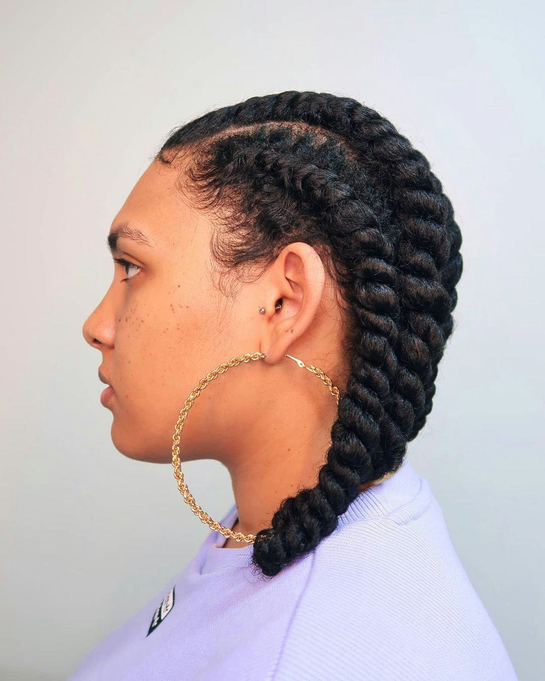 Mid-Back Flat Twists Mid-Back Flat Twists — Classy Two Strand Twists Natural Hair