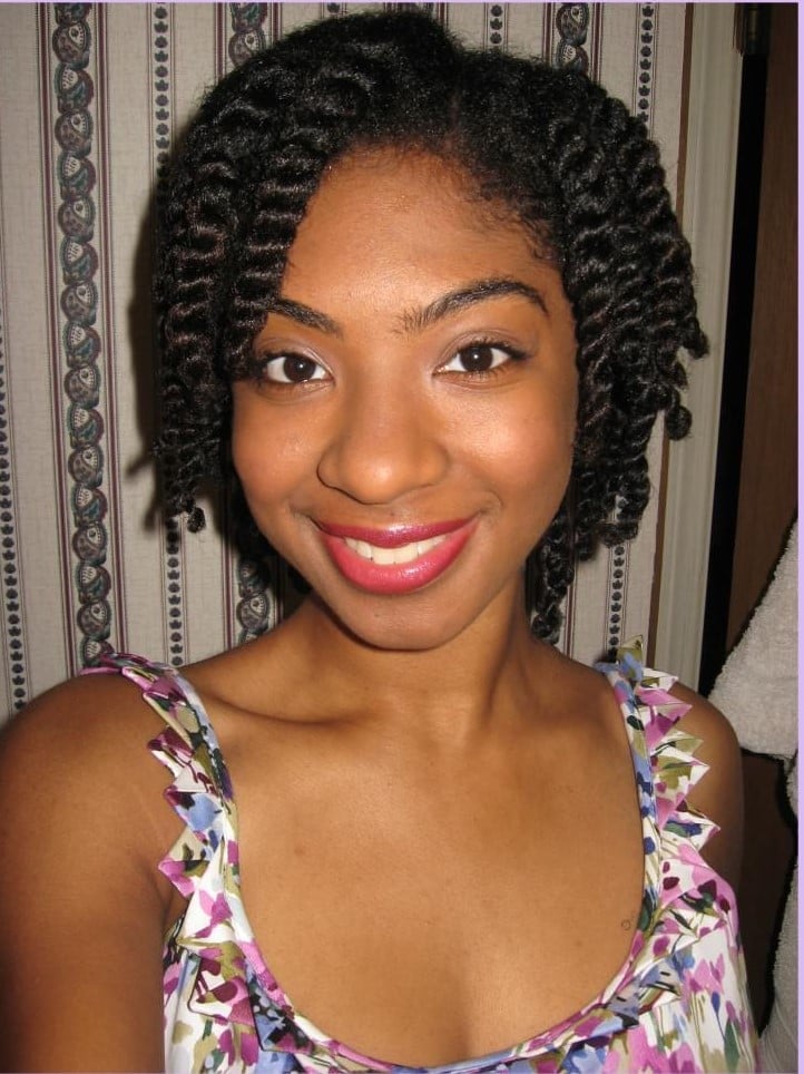 Short Chin Length Dark Brown Twists Short Chin Length Dark Brown Twists — Classy Two Strand Twists Natural Hair