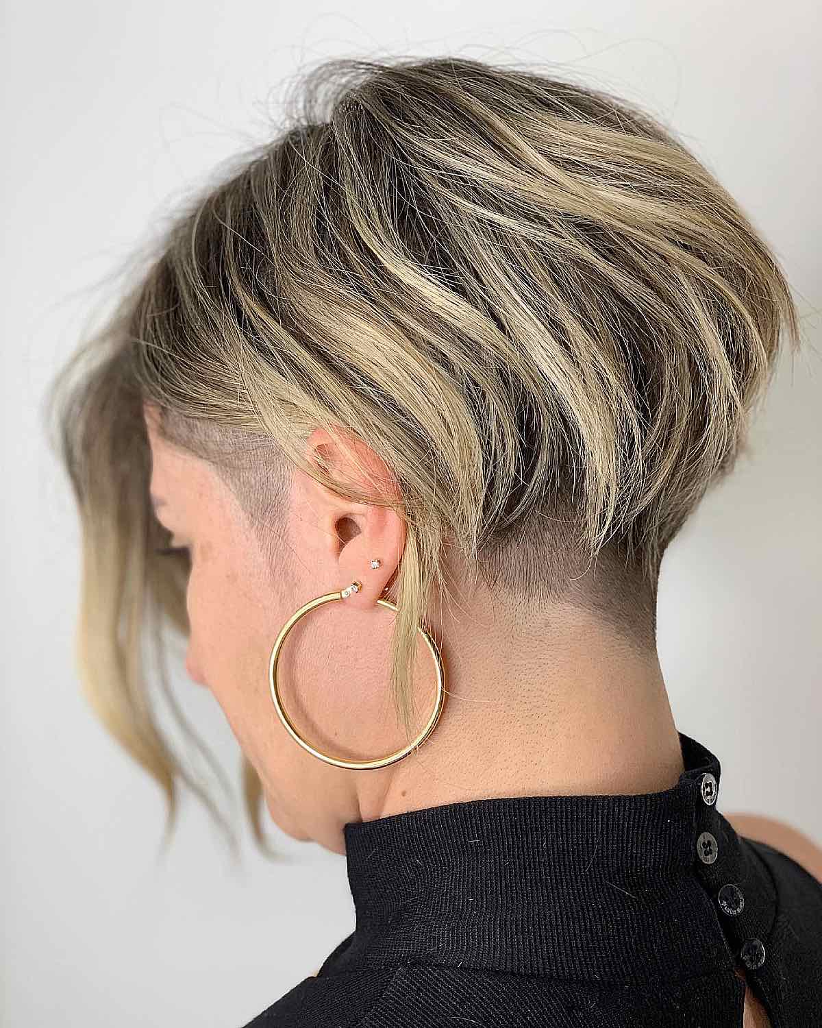 Ash Blonde Stacked Bob With Nape Undercut — Classy Undercut Hairstyles