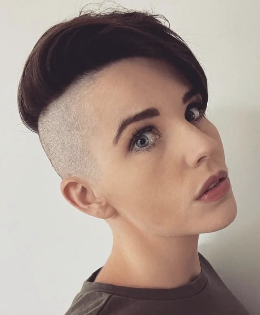 Ash Blonde Pixie With Swept Top And Undercut Ash Blonde Pixie With Swept Top And Undercut — Classy Undercut Pixie