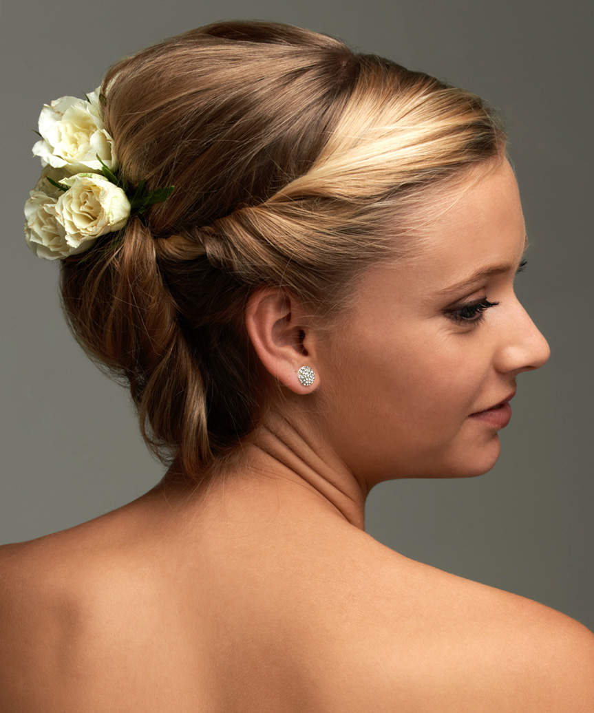 Blonde Collarbone Twisted Low Bun — Classy Updo Hair