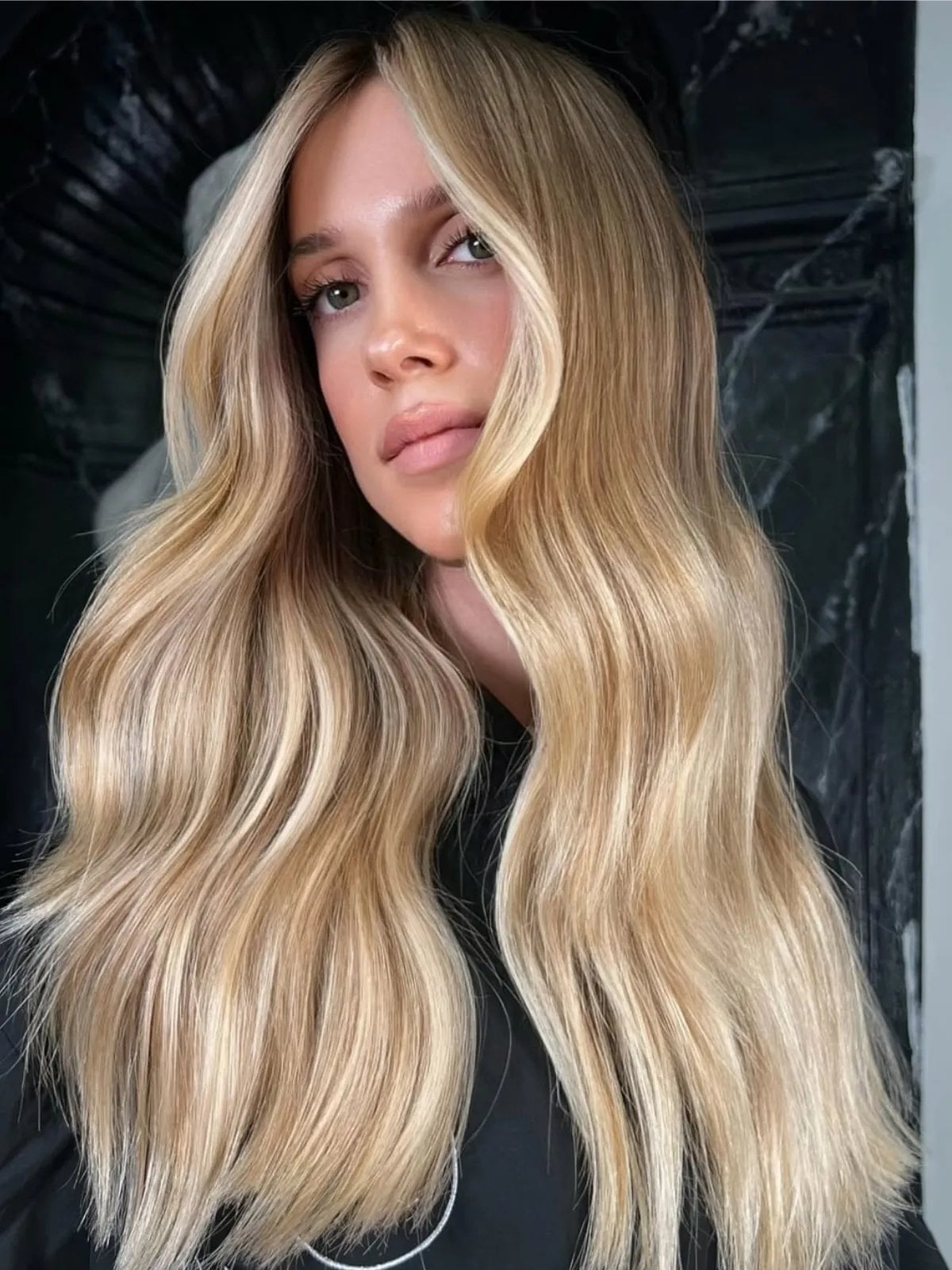 Shoulder Length Vanilla Blonde With Face-Framing Bangs Shoulder Length Vanilla Blonde With Face-Framing Bangs — Classy Vanilla Blonde