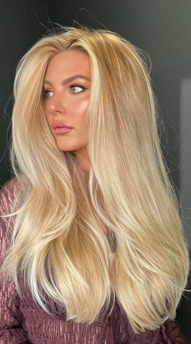 Long Creamy Vanilla Blonde Straight Hair Long Creamy Vanilla Blonde Straight Hair — Classy Vanilla Blonde