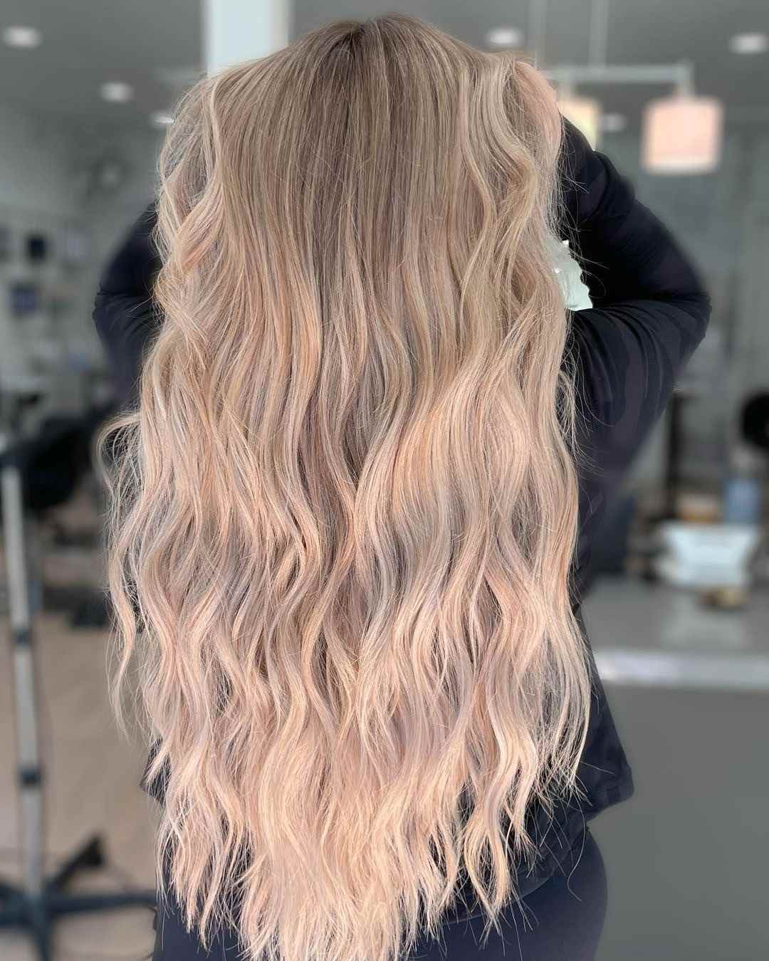 Long Wavy Vanilla Blonde With Flowing Waves Long Wavy Vanilla Blonde With Flowing Waves — Classy Vanilla Blonde