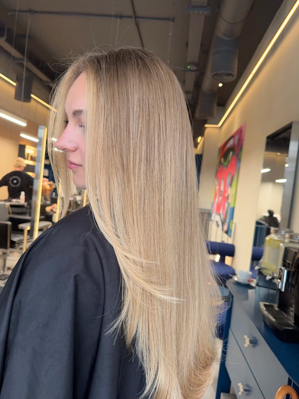 Long Straight Vanilla Blonde With Layered Ends Long Straight Vanilla Blonde With Layered Ends — Classy Vanilla Blonde