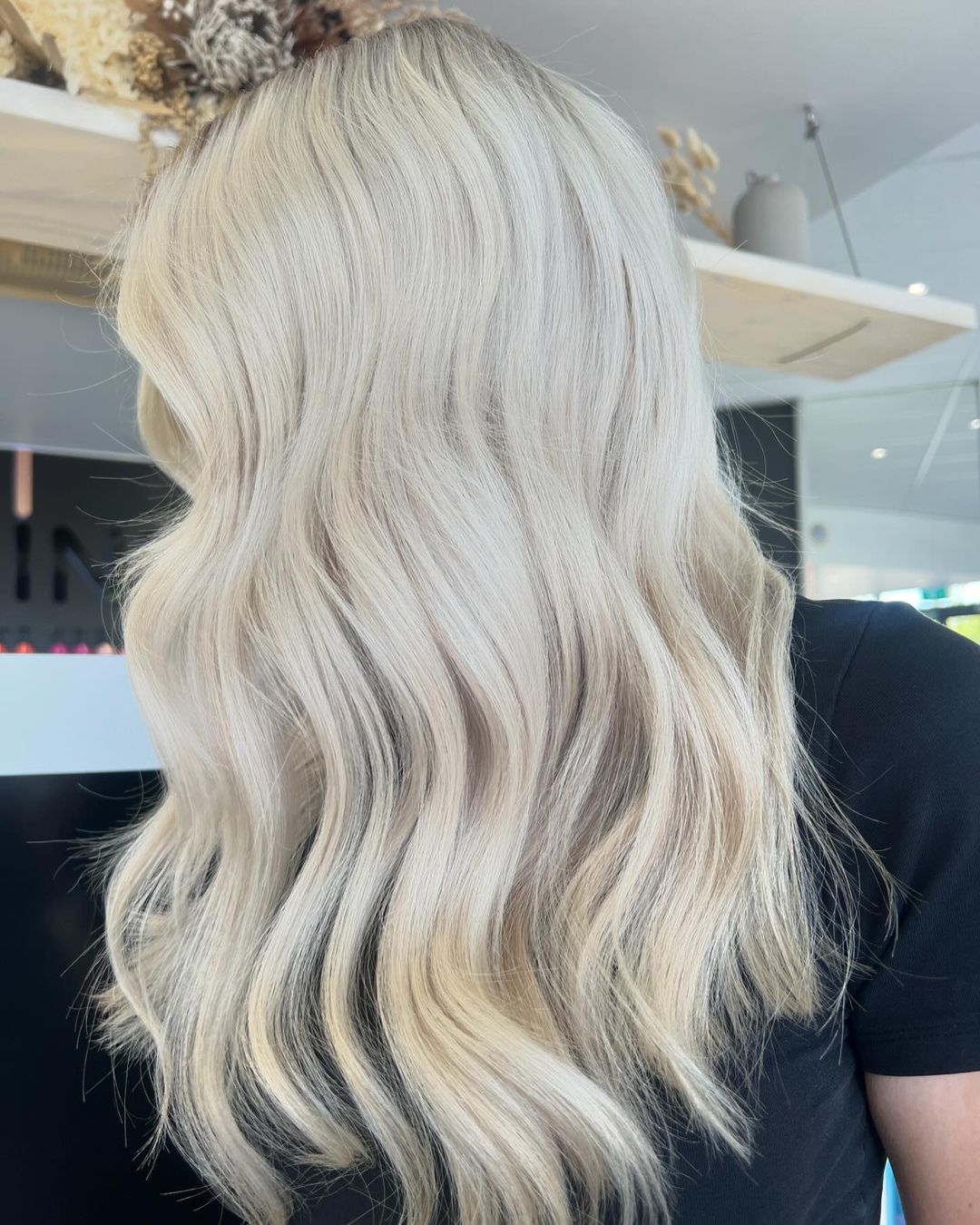 Mid-Back Ash Vanilla Blonde With Babylights Mid-Back Ash Vanilla Blonde With Babylights — Classy Vanilla Blonde