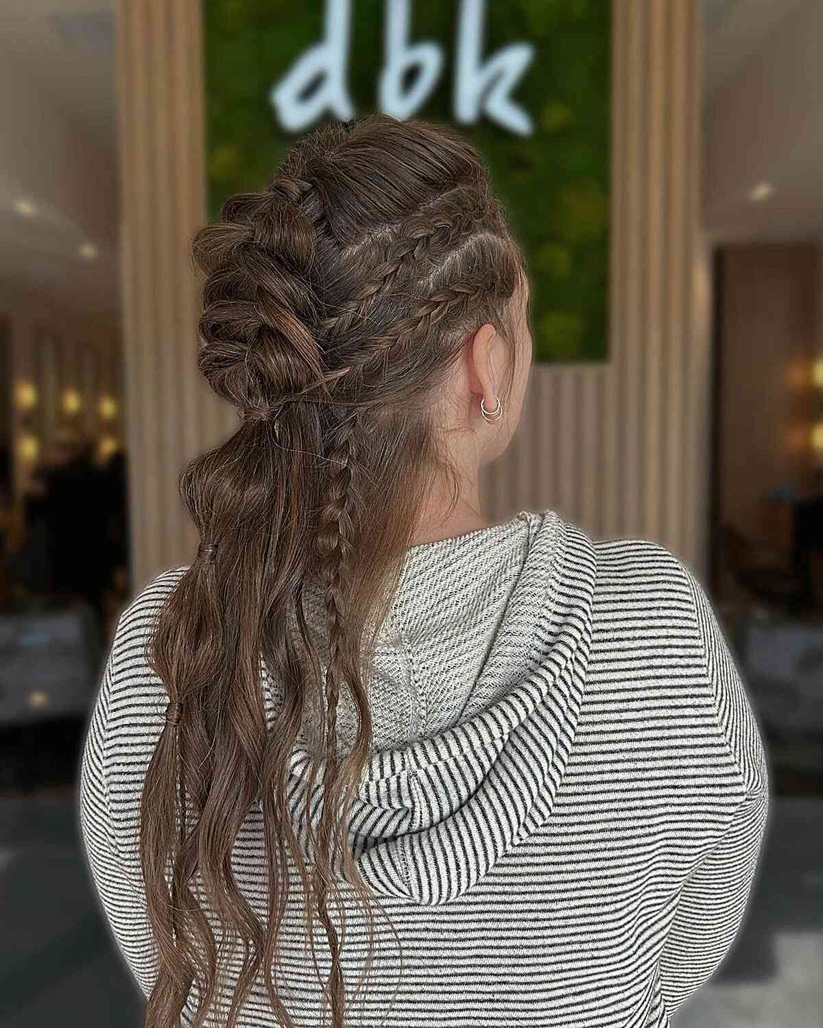 Blonde Braids Into A Low Ponytail Blonde Braids Into A Low Ponytail — Classy Viking Braids