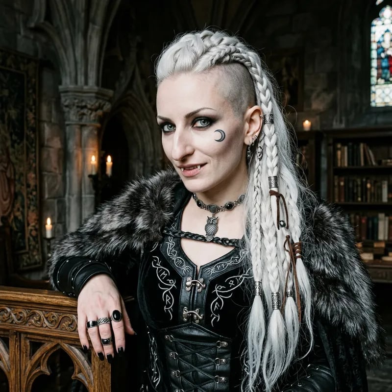 Platinum Blonde Braids With Beads And Rings Platinum Blonde Braids With Beads And Rings — Classy Viking Braids