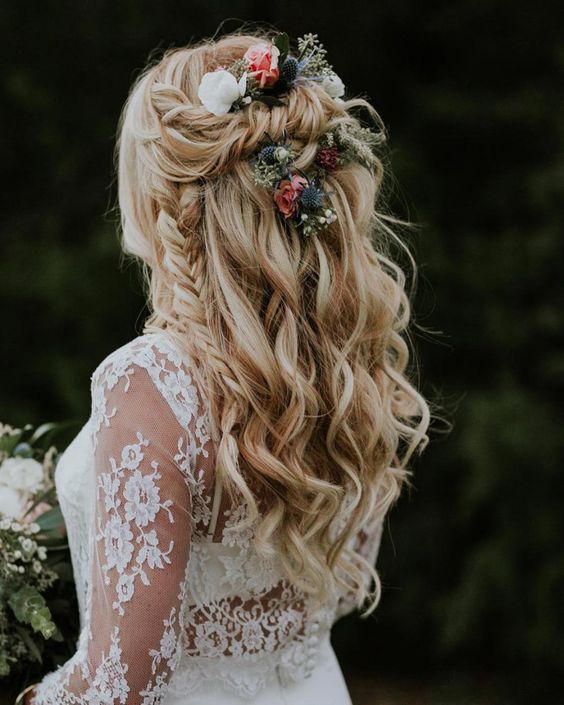 Blonde Half Up Half Down Fishtail Braid Blonde Half Up Half Down Fishtail Braid — Classy Viking Braids