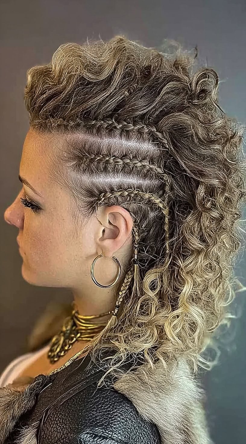Mohawk With Shaved Sides And Small Braids Mohawk With Shaved Sides And Small Braids — Classy Viking Braids