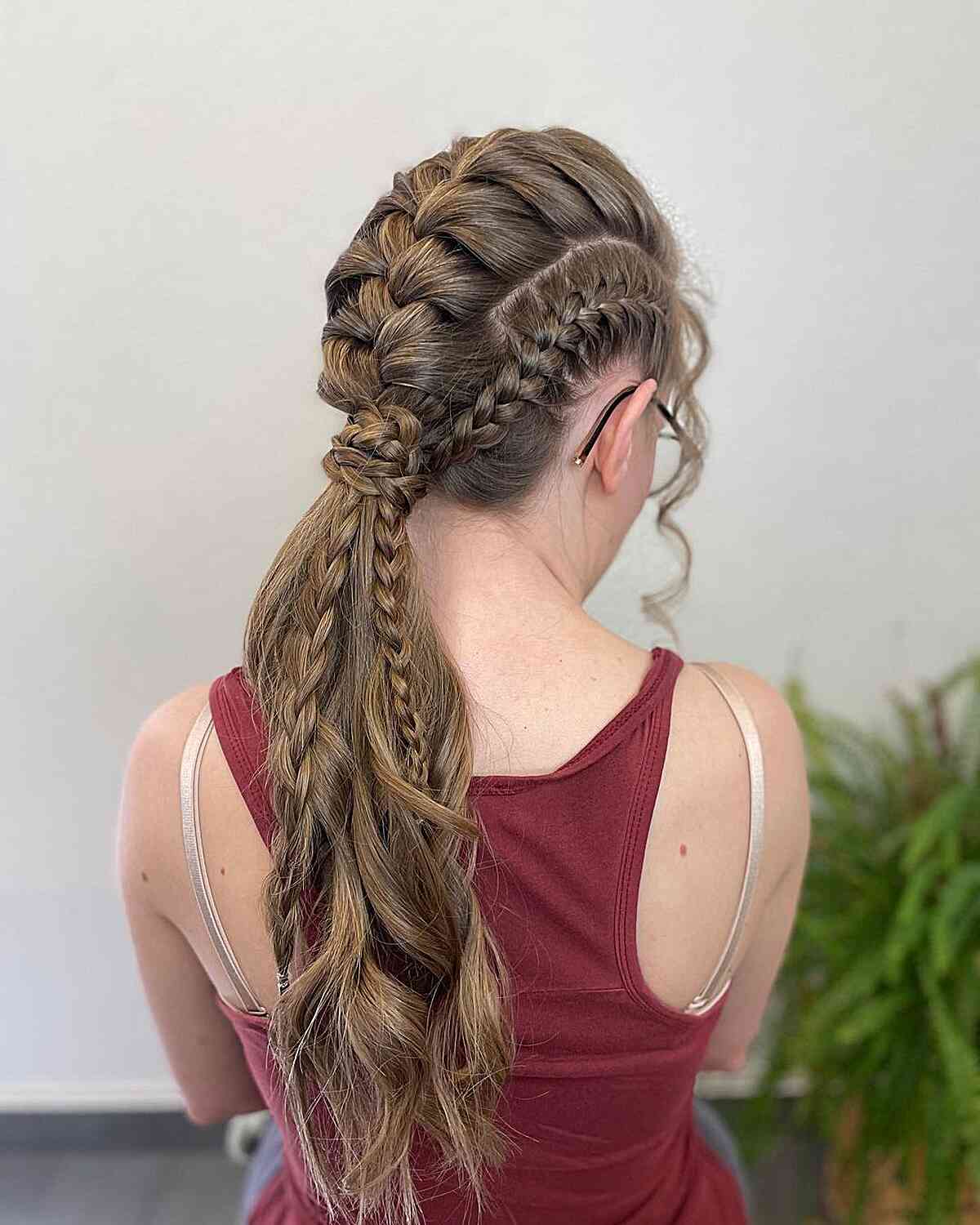 Blonde Braids Transitioning To Ponytail Blonde Braids Transitioning To Ponytail — Classy Viking Braids