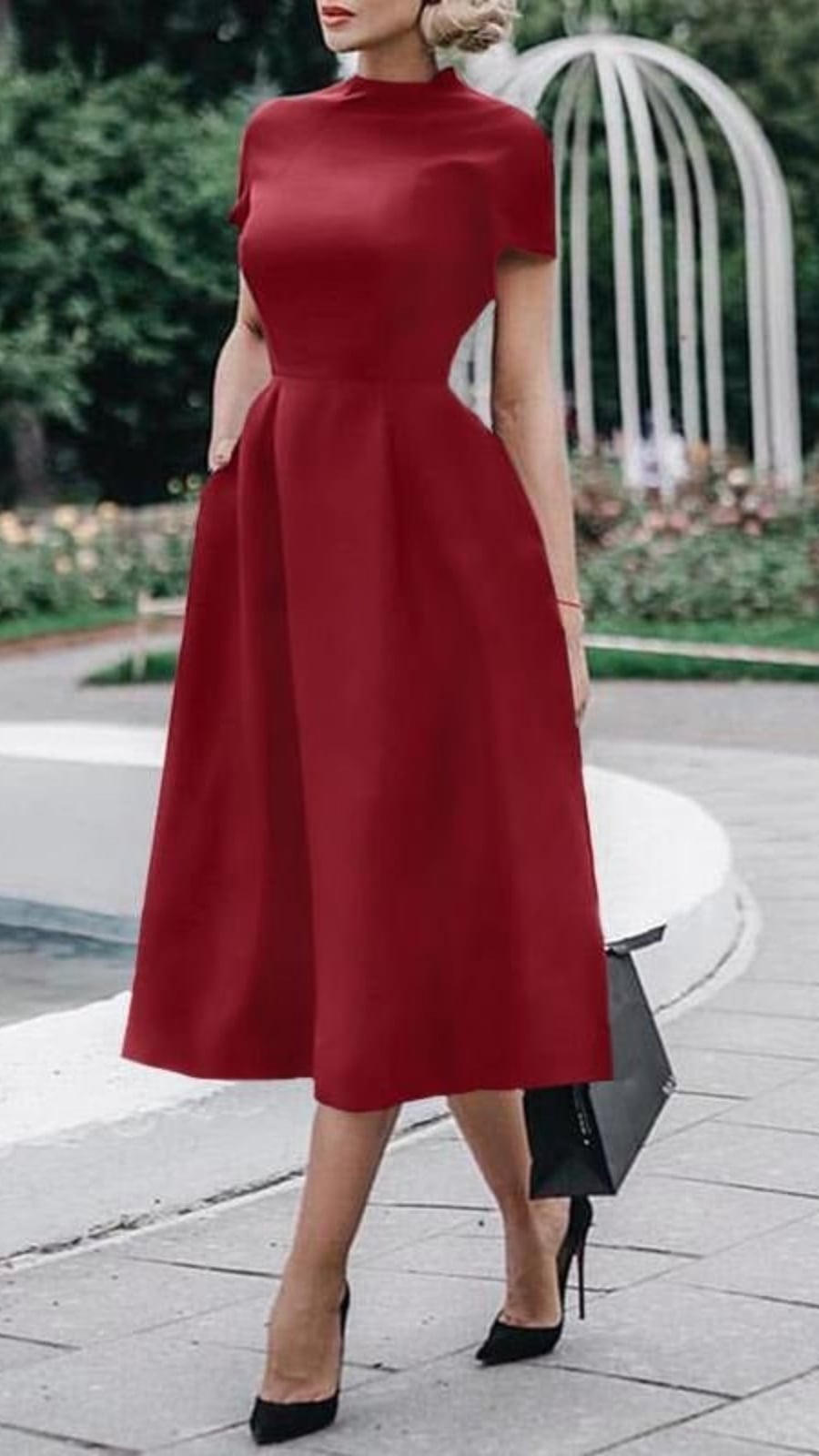 Fruit Print A-Line Dress — Classy Vintage Outfits