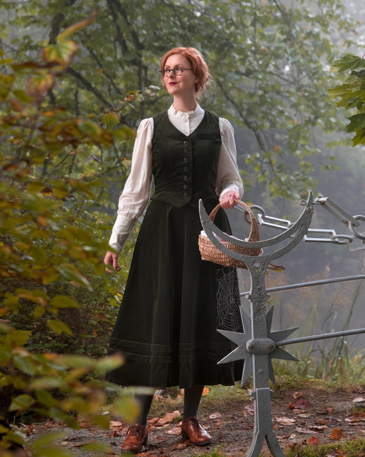 Velvet Waistcoat And Full Skirt Set — Classy Vintage Outfits