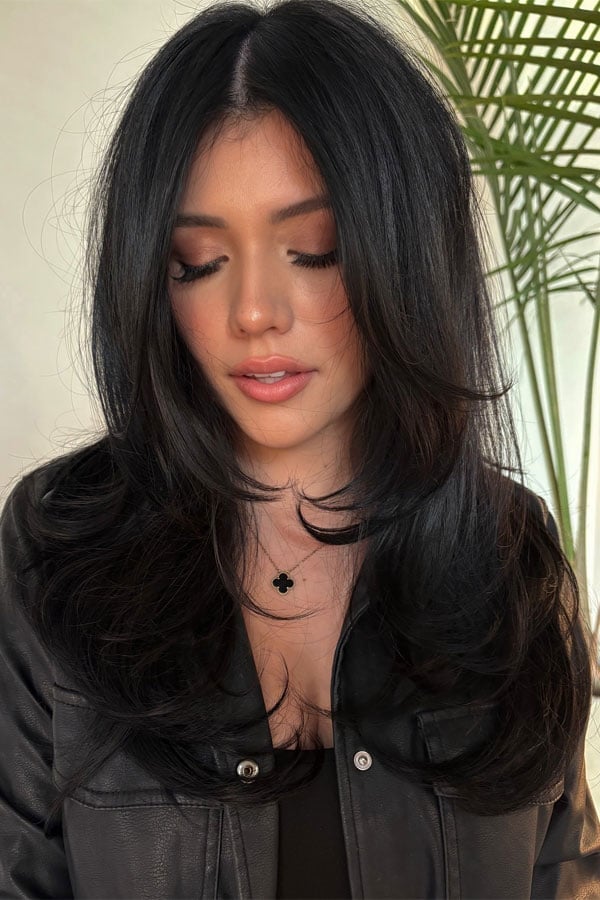 Mid-Back Blowout With Flicked Face-Framing Mid-Back Blowout With Flicked Face-Framing — Classy Volume Hair