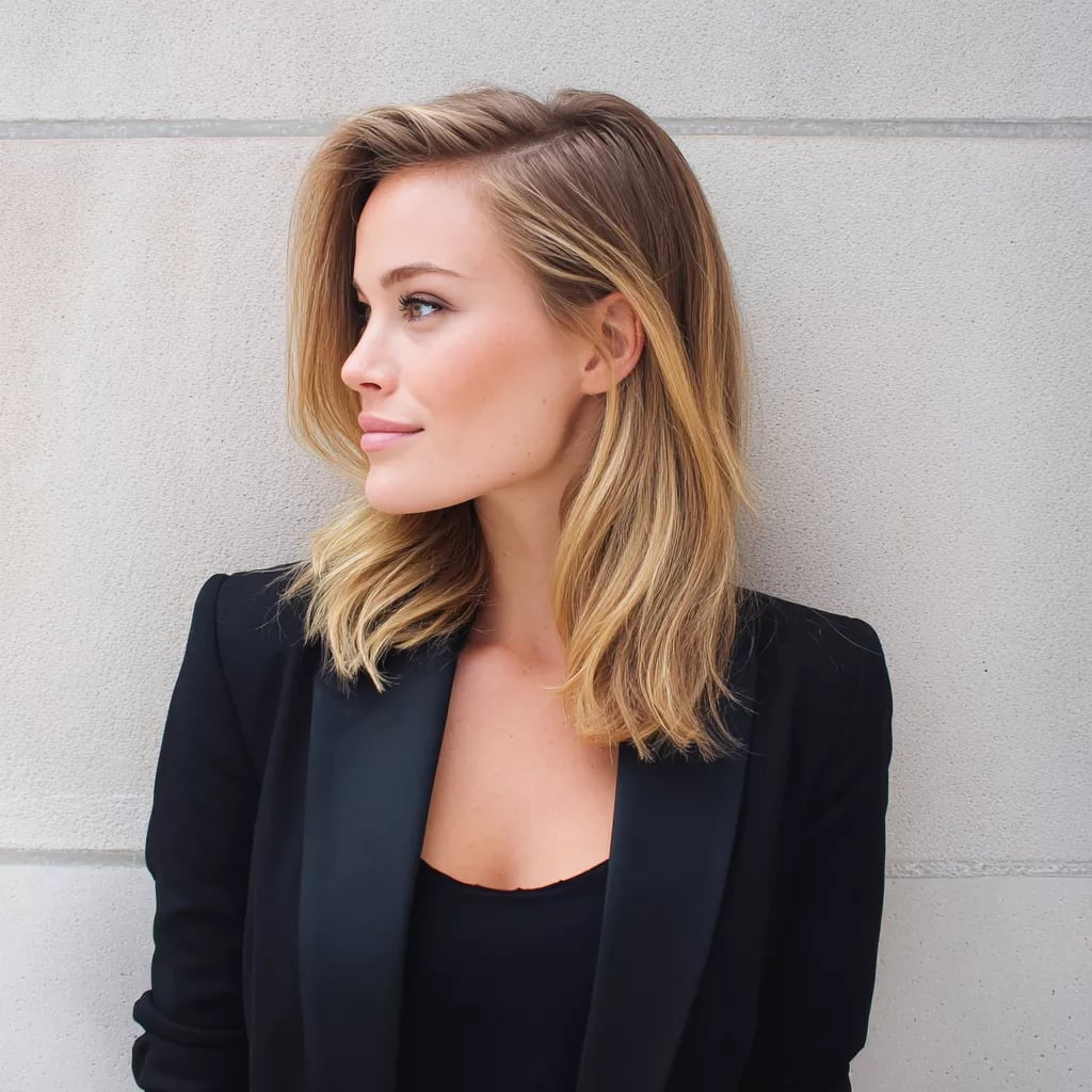 Collarbone Dark Brown Long Bob With Volume Collarbone Dark Brown Long Bob With Volume — Classy Volumizing Hair