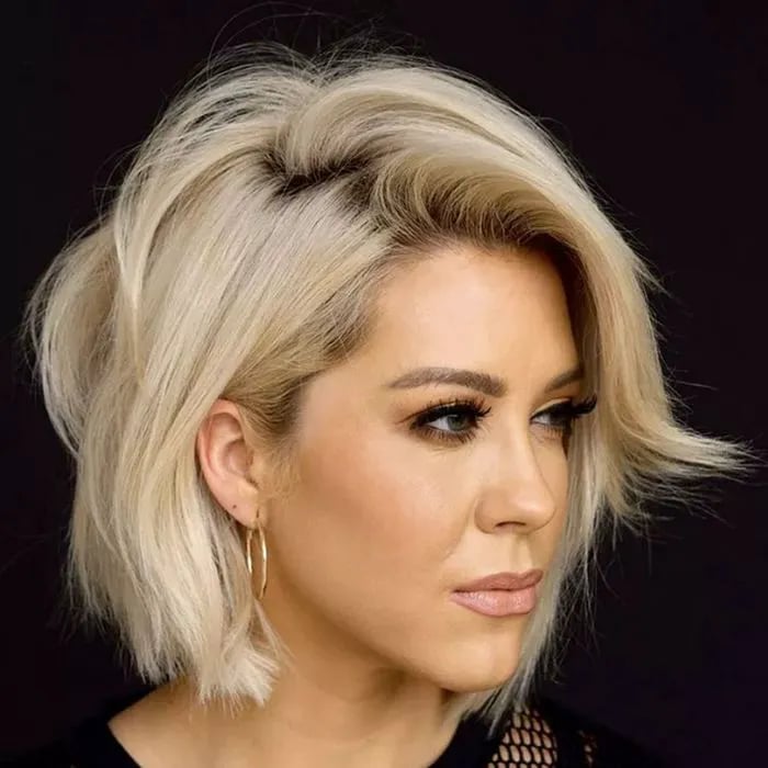 Chin Length Medium Brown Shag Bob Chin Length Medium Brown Shag Bob — Classy Volumizing Hair