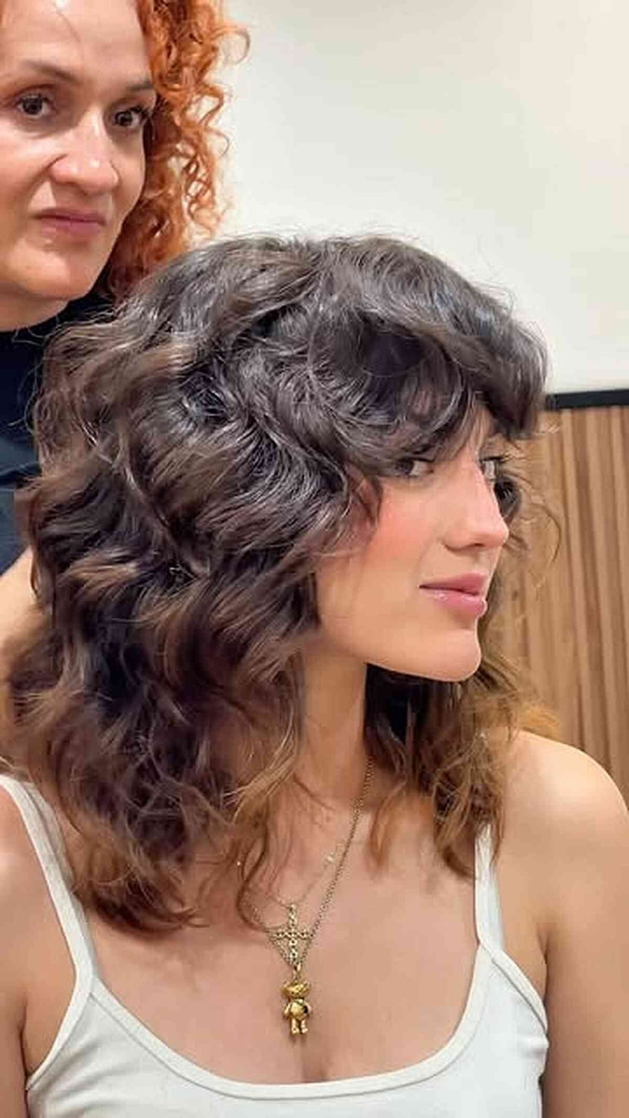 Textured Shag With Curtain Bangs, Shoulder Textured Shag With Curtain Bangs, Shoulder — Classy Wavy Haircuts