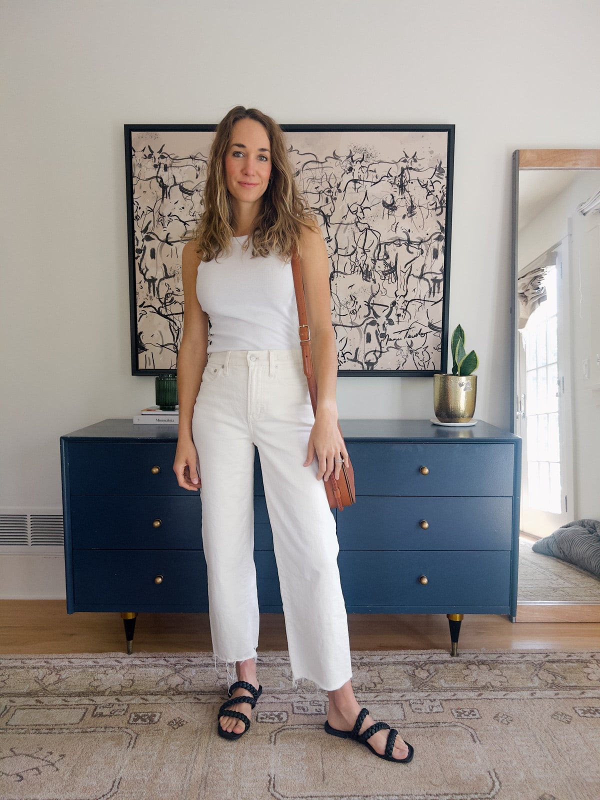 Casual Tank Top and Wide-Leg Jeans — Classy White Outfits