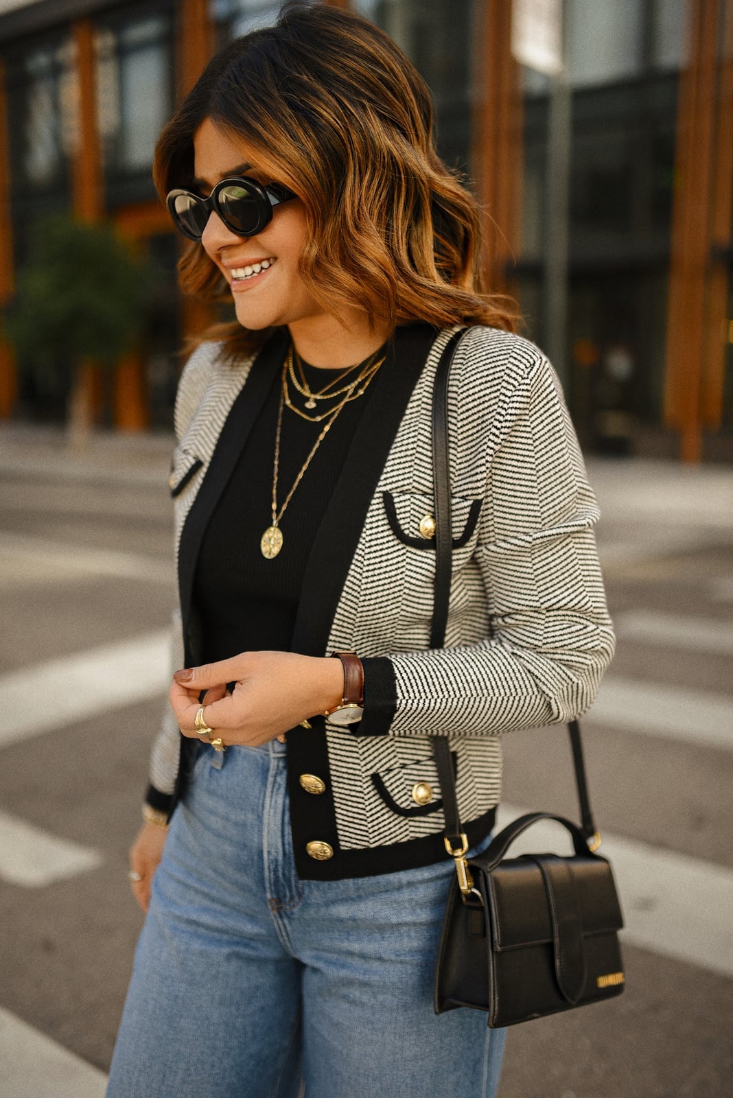 Light Wash Wide Leg Jeans with Patterned Cardigan Light Wash Wide Leg Jeans with Patterned Cardigan — Classy Wide Leg Jeans Outfits