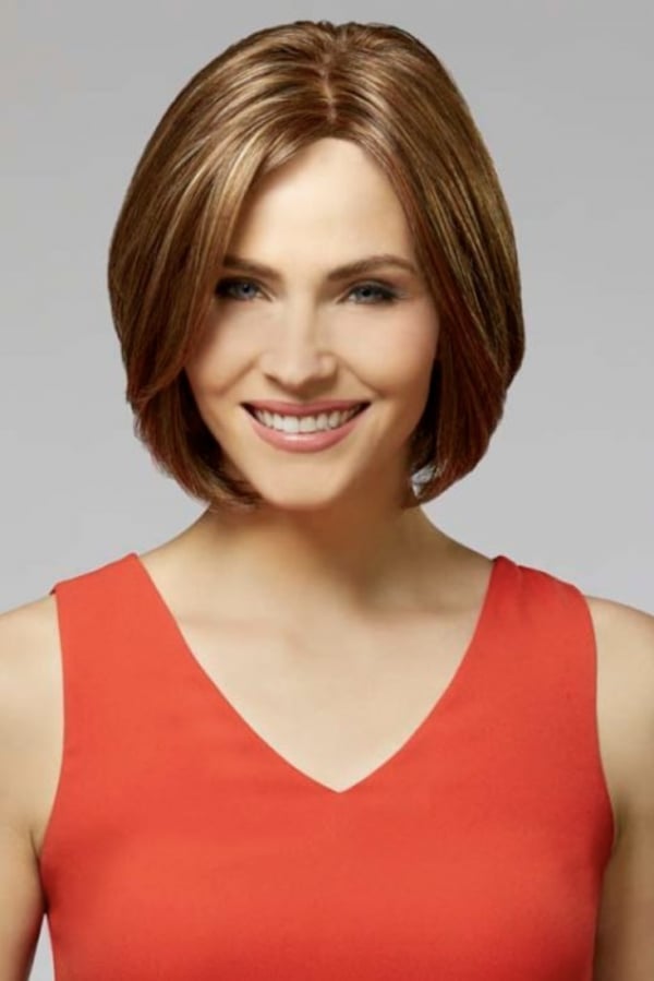 Ear Length Bob With Soft Waves and Highlights Ear Length Bob With Soft Waves and Highlights — Classy Wig Hair