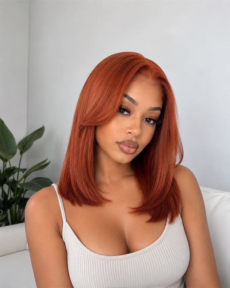 Chin Length Bob With Face-Framing Bangs Chin Length Bob With Face-Framing Bangs — Classy Wig Hair