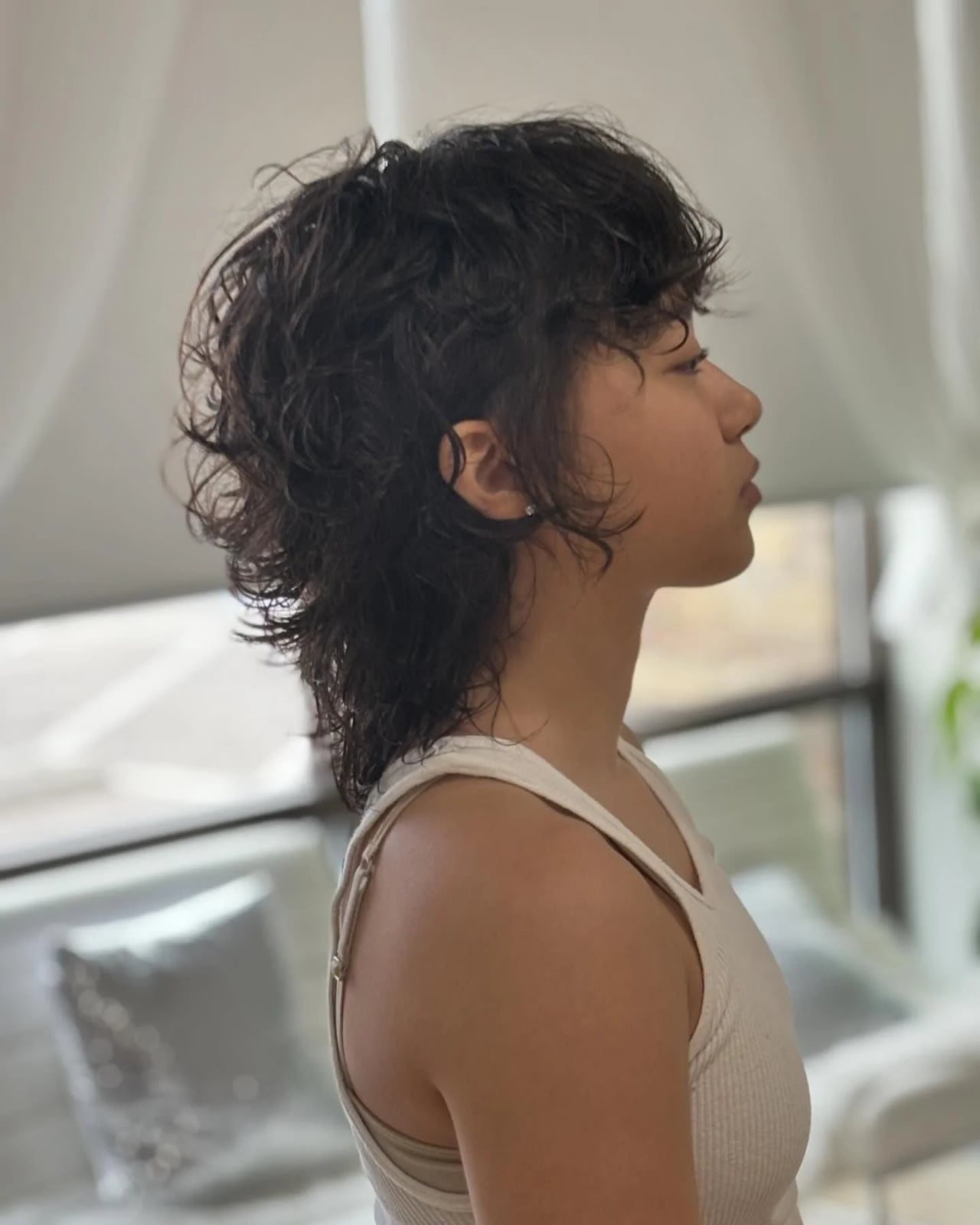 Shoulder Length Curly Wolf Cut Wet Look Shoulder Length Curly Wolf Cut Wet Look — Classy Wolf Cut Curly Hair