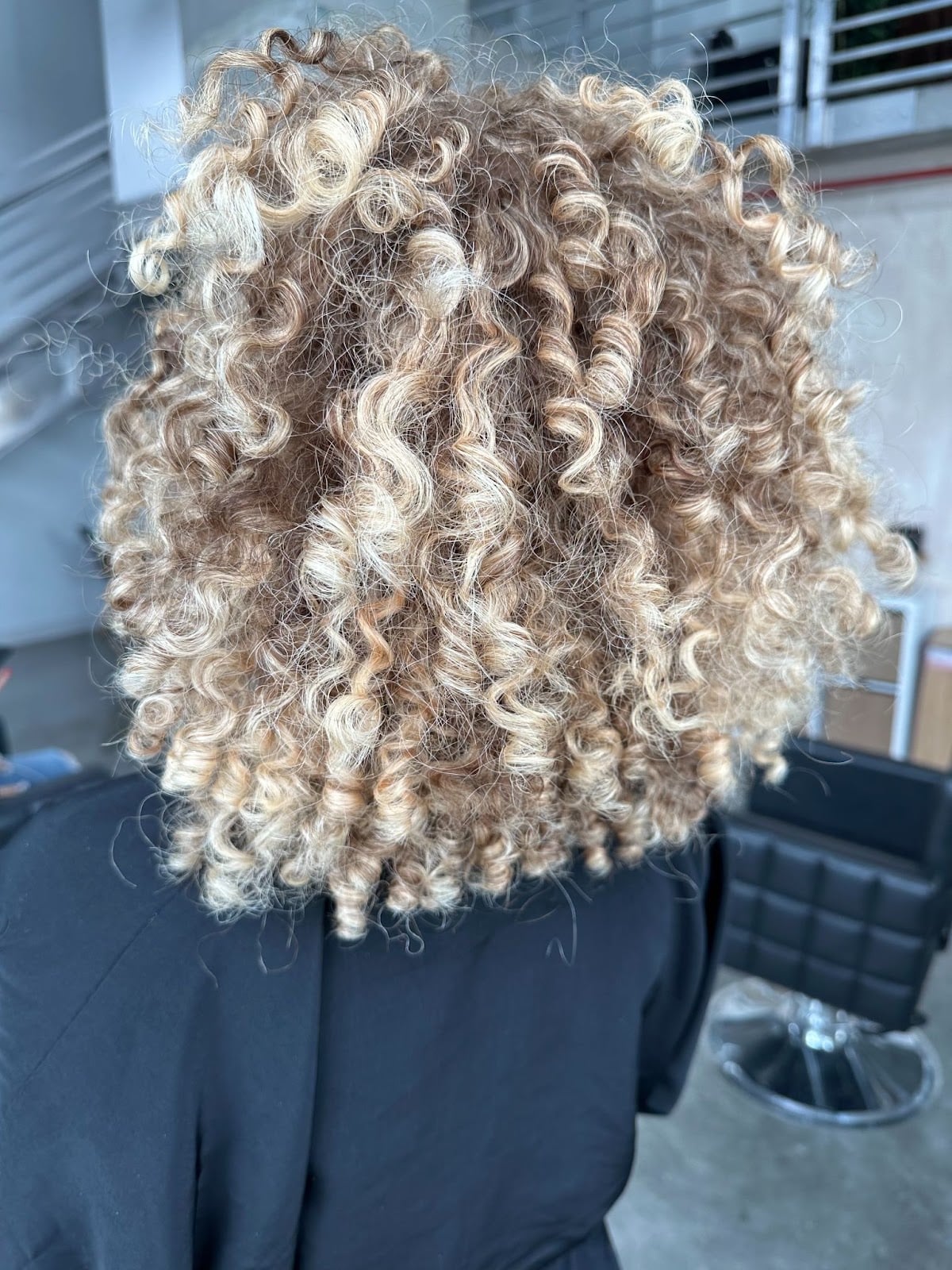 Collarbone Dark Blonde With Blonde Highlights Back View Collarbone Dark Blonde With Blonde Highlights Back View — Curly Hair Color Inspiration