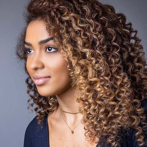 Collarbone Dark Brown With Blonde Balayage Collarbone Dark Brown With Blonde Balayage — Curly Hair Dye Styles