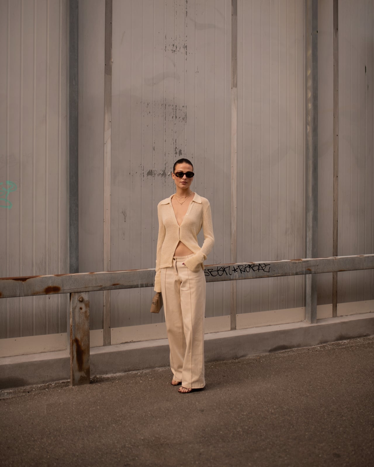 Beige Knit Cardigan and Trouser Set — Cute Cute Outfits