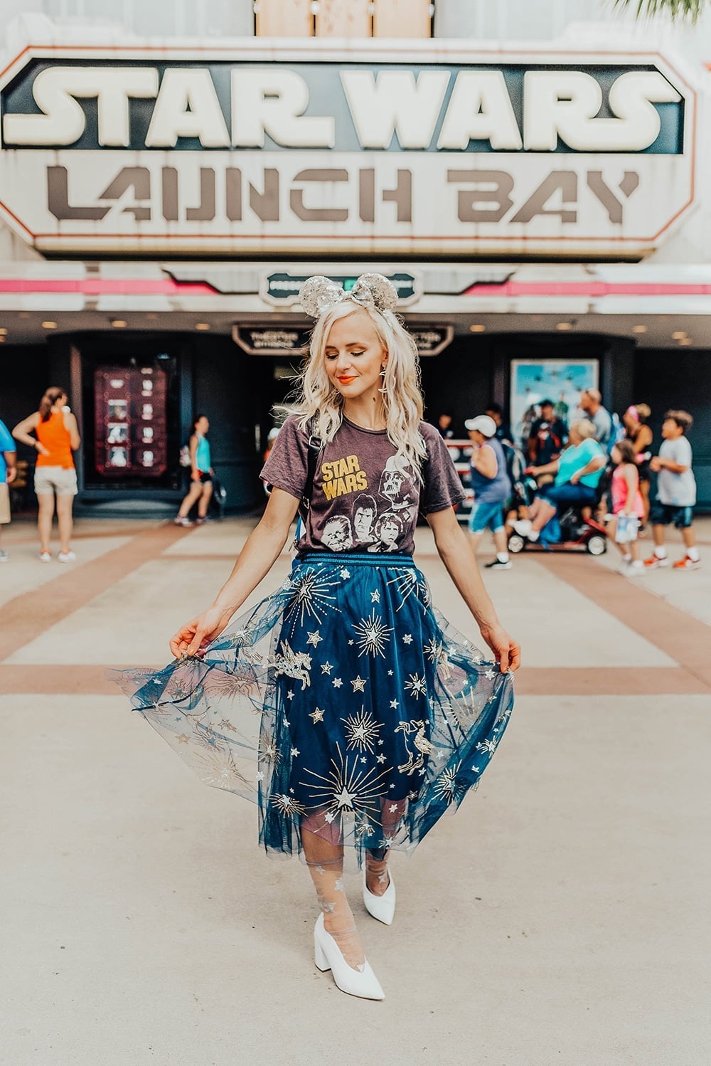 Graphic Tee With Celestial Tulle Skirt — Cute Disney Outfit Inspo