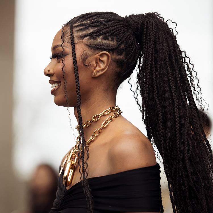 Fulani Braids in a High Ponytail Fulani Braids in a High Ponytail — Cute Fulani Braids