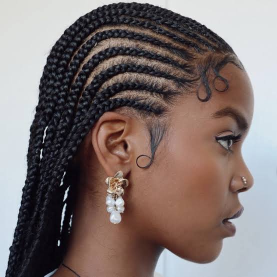 Dense Fulani Braids Ponytail with Curly Ends Dense Fulani Braids Ponytail with Curly Ends — Cute Fulani Braids