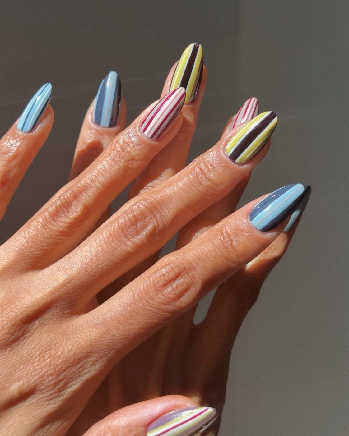 Long Stiletto Bold Stripe Pattern Nails Long Stiletto Bold Stripe Pattern Nails — Cute Gel Nails
