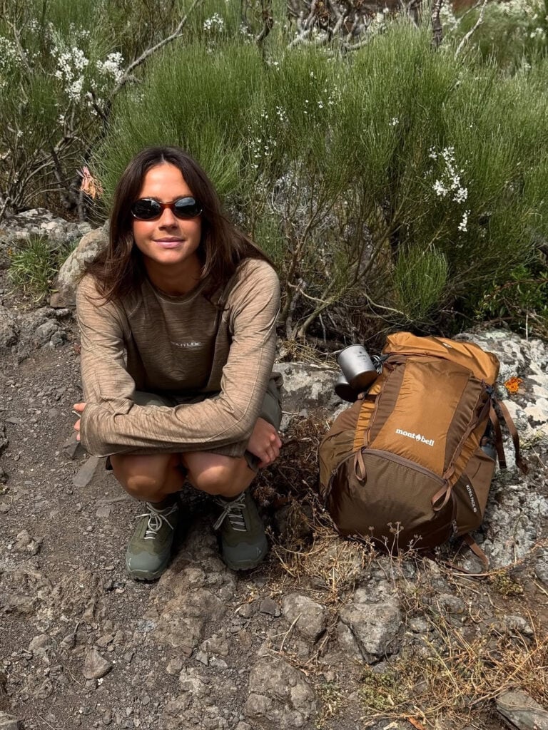 Brown Top With Olive Green Shorts — Cute Hiking Outfit Inspo