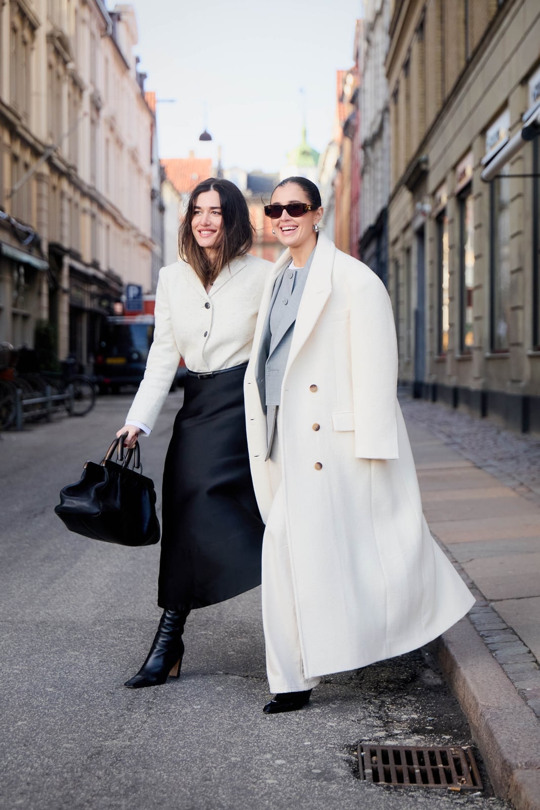 Chic Midi Skirt and Oversized Coat Ensemble Chic Midi Skirt and Oversized Coat Ensemble — Cute Outfit Inspo for School