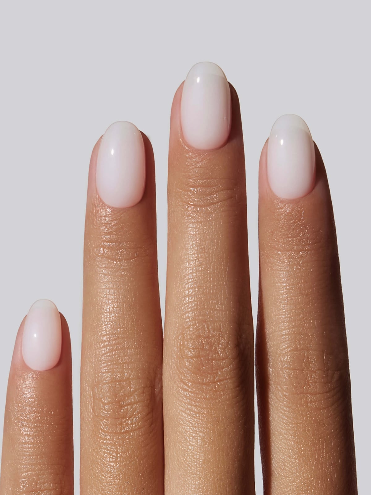 Milky White Translucent Short Round Nails Milky White Translucent Short Round Nails — Cute Short Round Nails