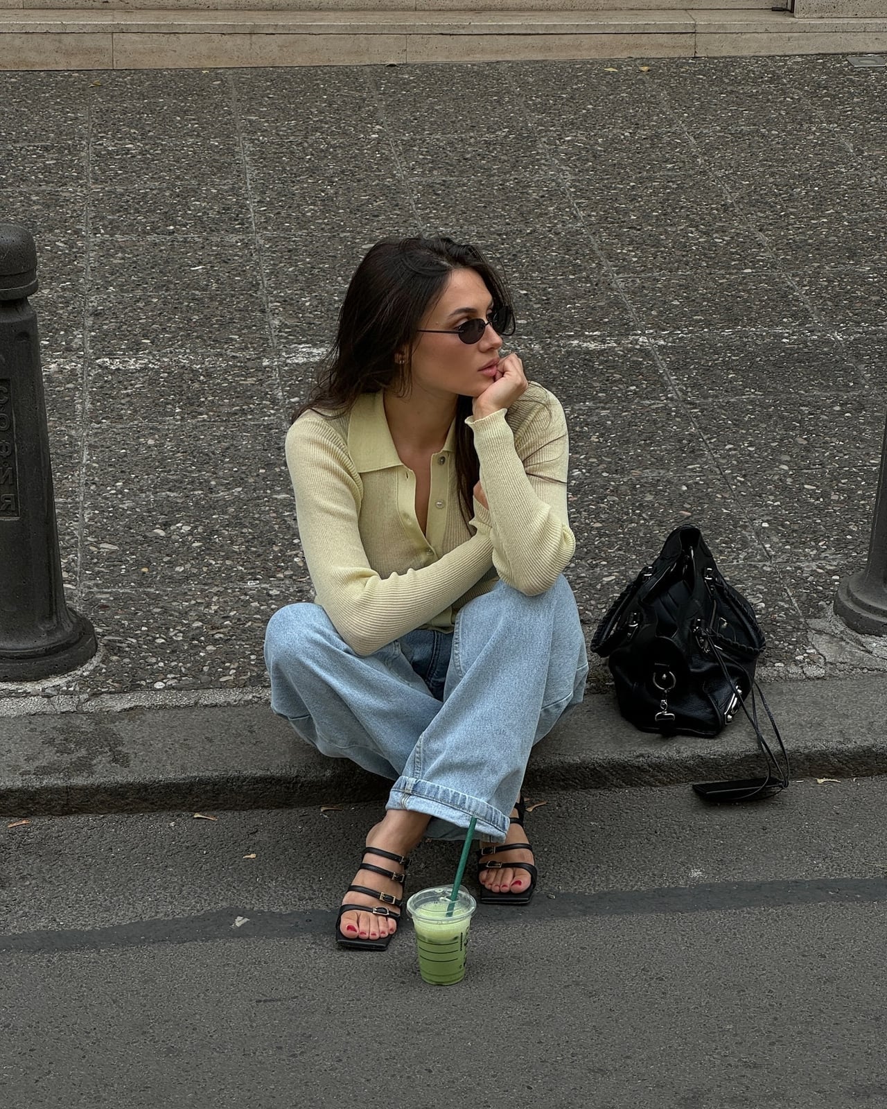 Ribbed Polo and Light Blue Wide Leg Jeans Ribbed Polo and Light Blue Wide Leg Jeans — Cute Simple Outfits