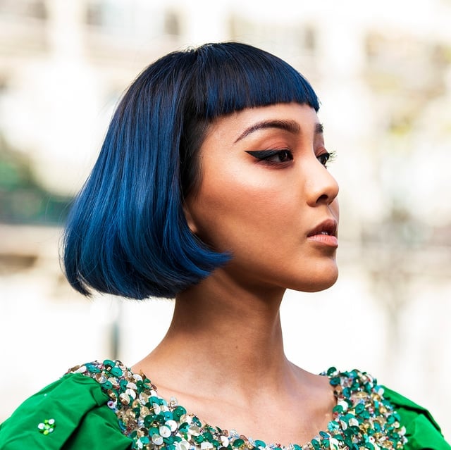 Chin Bob With Blue Ombre Chin Bob With Blue Ombre — Dye Hair Inspiration
