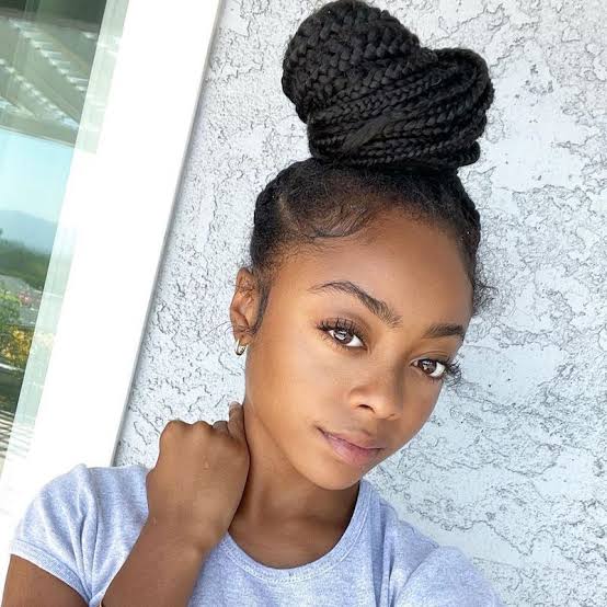 Braided Updo With Large Bun — Easy Braided Hairstyles Natural Hair