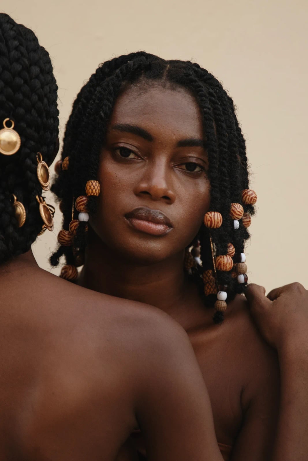 Shoulder-Length Braids With Wooden Beads — Easy Braided Hairstyles Natural Hair