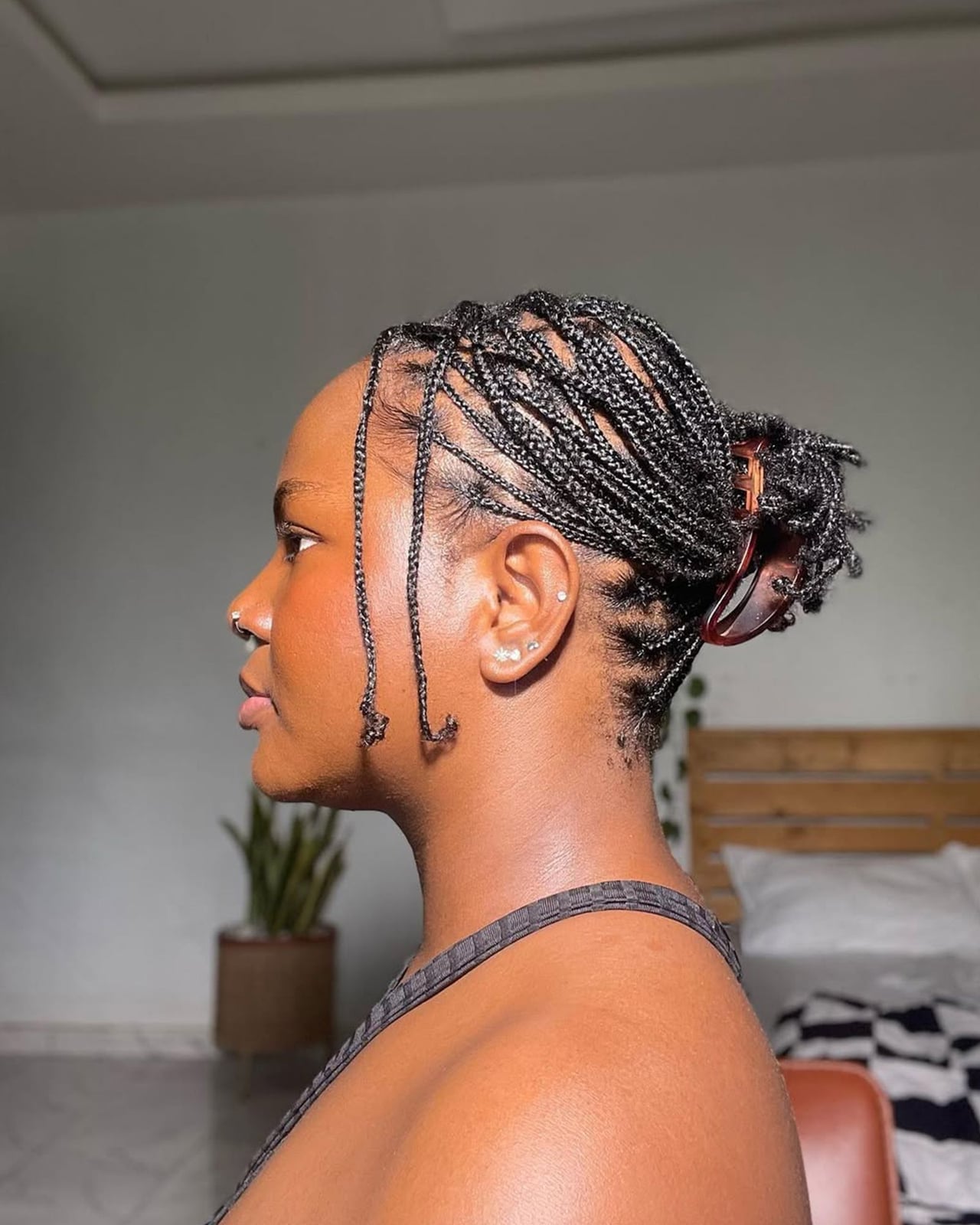 Mid-Back Braided Updo With Face-Framing Braids — Easy Braided Hairstyles Natural Hair