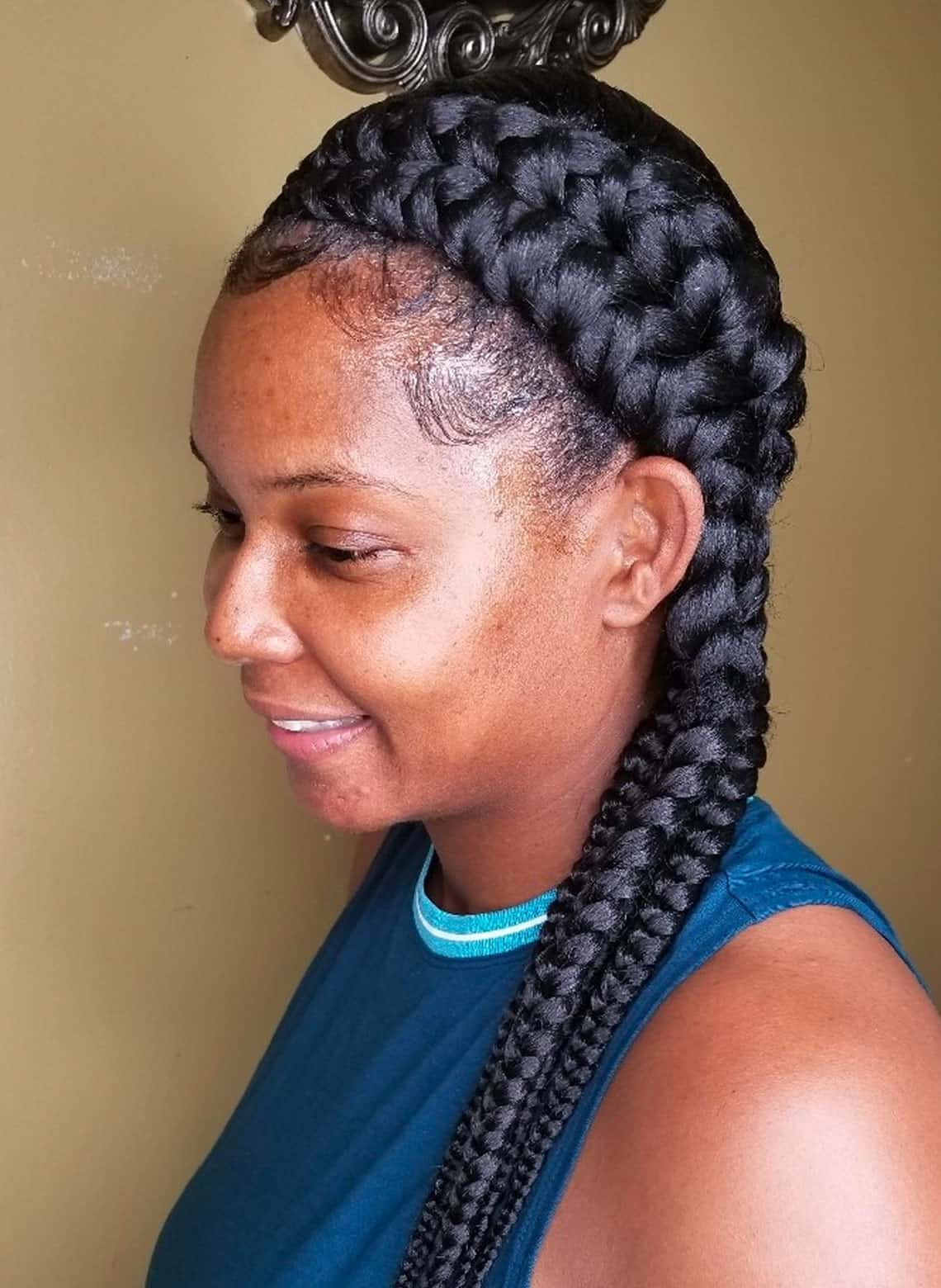 Mid-Back Thick French Braids — Easy Braided Hairstyles Natural Hair