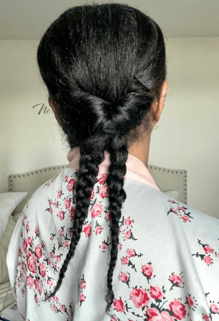 DIY Mid-Back Two Braids — Easy Braided Hairstyles Natural Hair