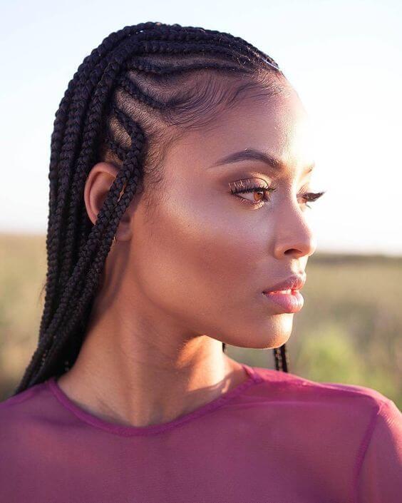 Mid-Back Individual Braids With Cornrow Start — Easy Braided Hairstyles Natural Hair