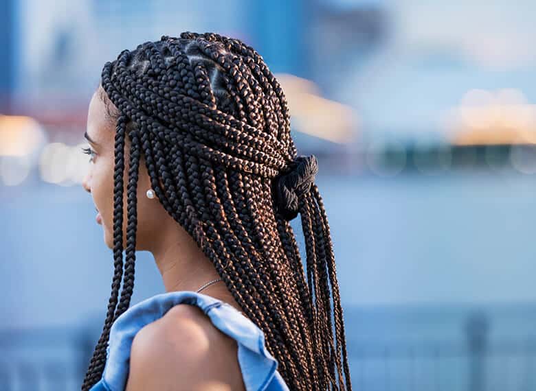 Uniform Mid-Back Box Braids, Black — Easy Braided Hairstyles Natural Hair