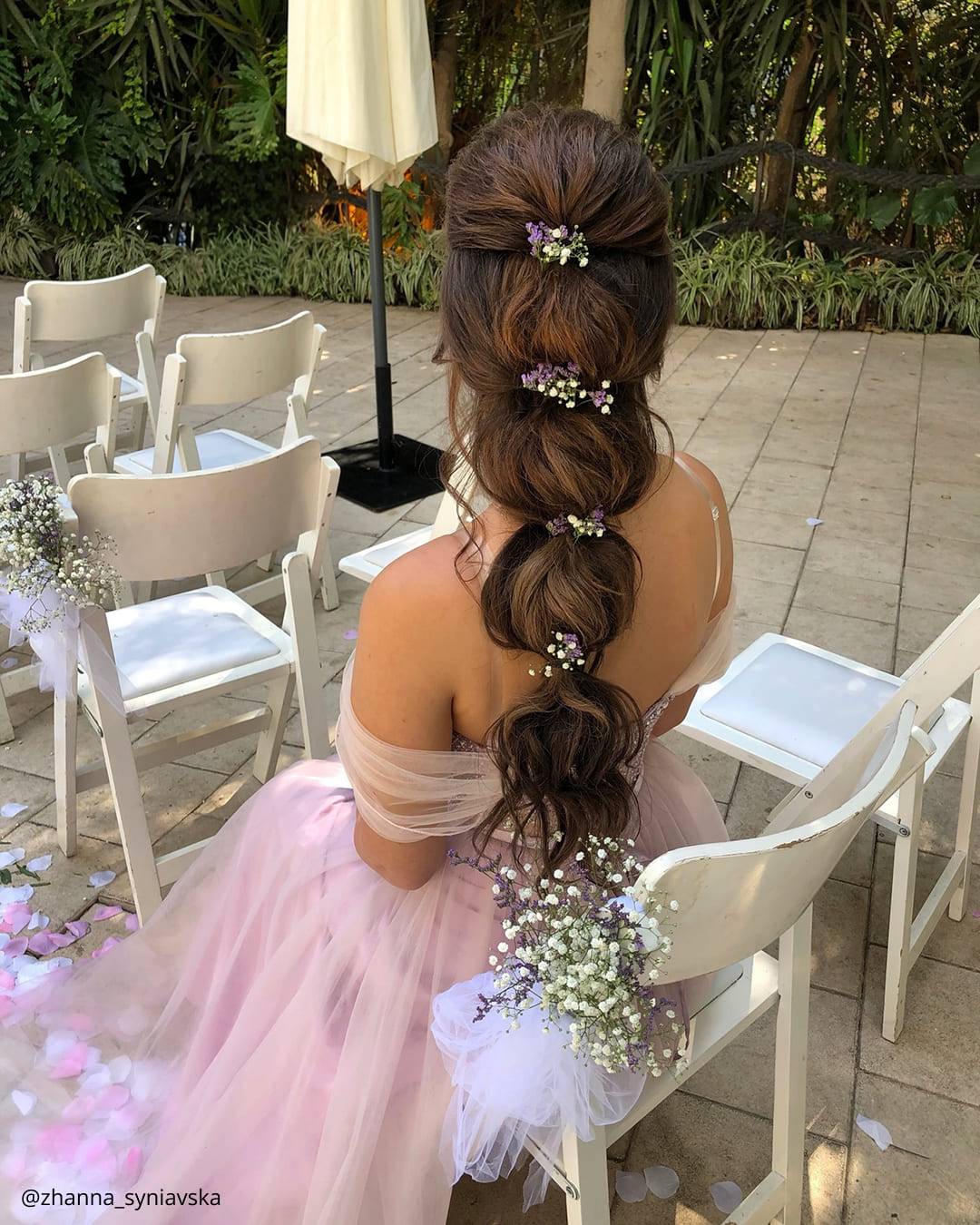 Intricate Braided Updo With Flowers — Easy Wedding Hairstyles for Long Hair